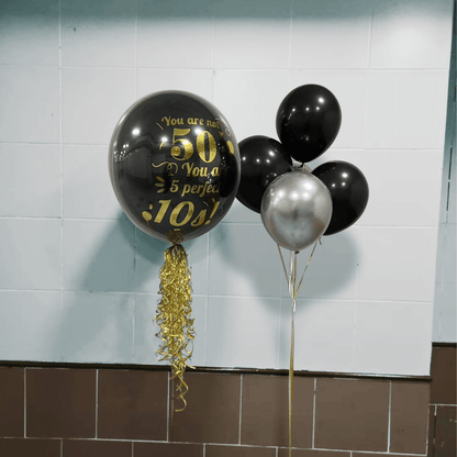 24″ Japanese Wave-in-Wave Crystal & Rubber Balloon Bundle – Custom-Printed – B161 - party X party