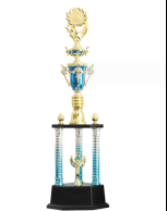 Engravable Metal Trophy | Creative Commemorative Award in Optional Sizes – TR-1440