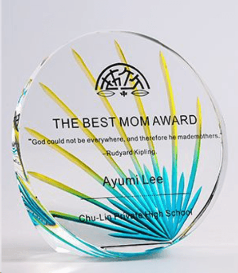 Crystal trophy fixed size-fixed base can be engraved and customized color-TR-450