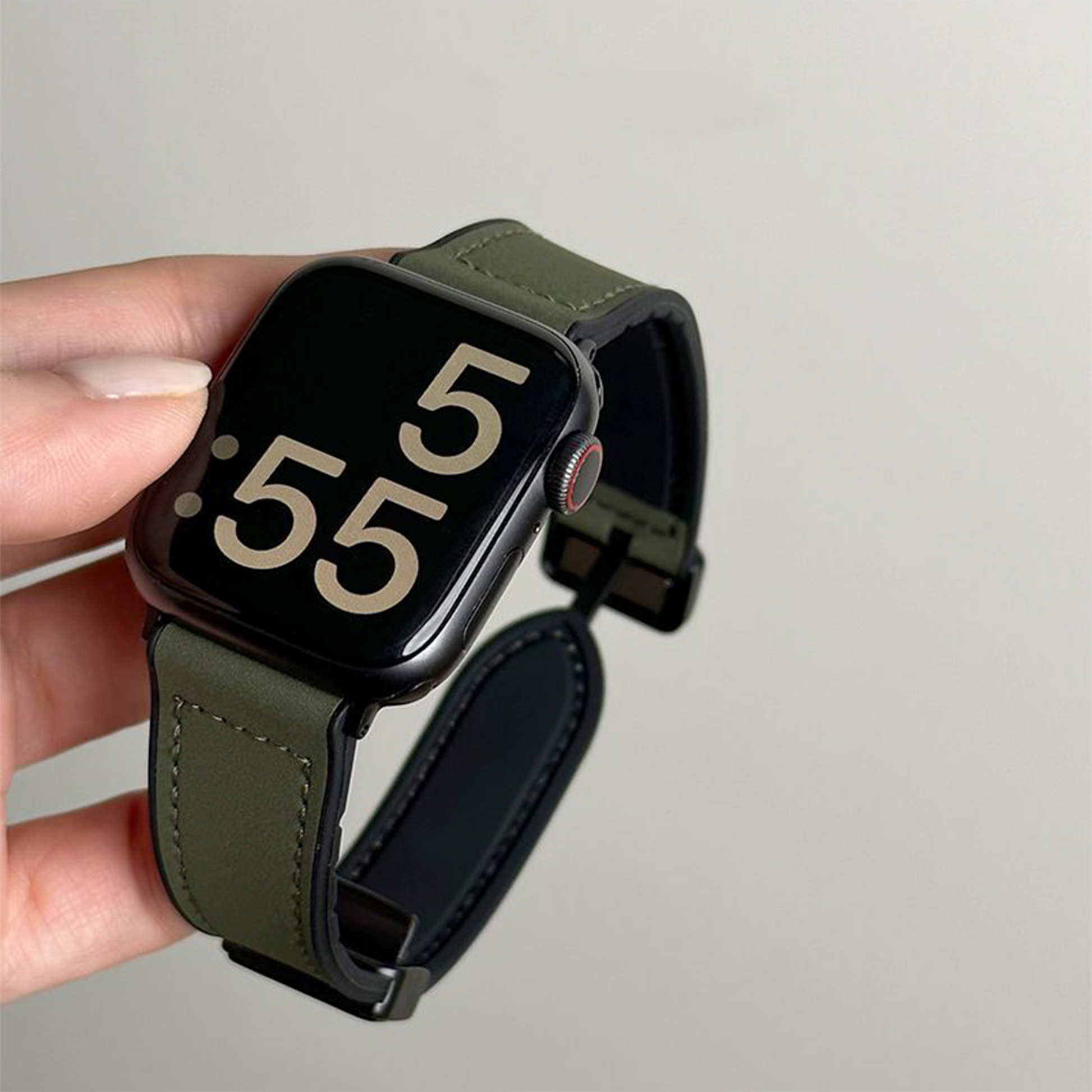 Apple Watch Crazy Horse Leather-Texture Magnetic Strap – For iWatch S10 SW-16 party X party