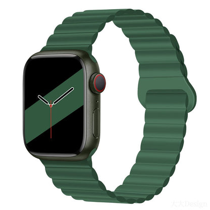 Applicable to Apple watch straps 1-10 generations Apple iwatch9S10 second generation two-color buckle silicone magnetic watch strap – SW-03 party X party