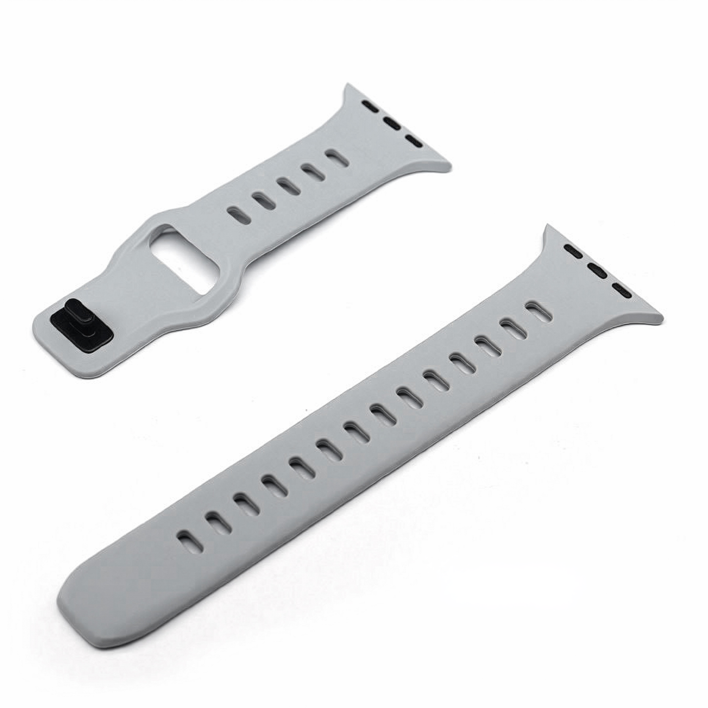 Suitable for Apple watch strap iwatch9 square buckle solid color silicone strap Apple watch strap ultra2 – SW-04 party X party