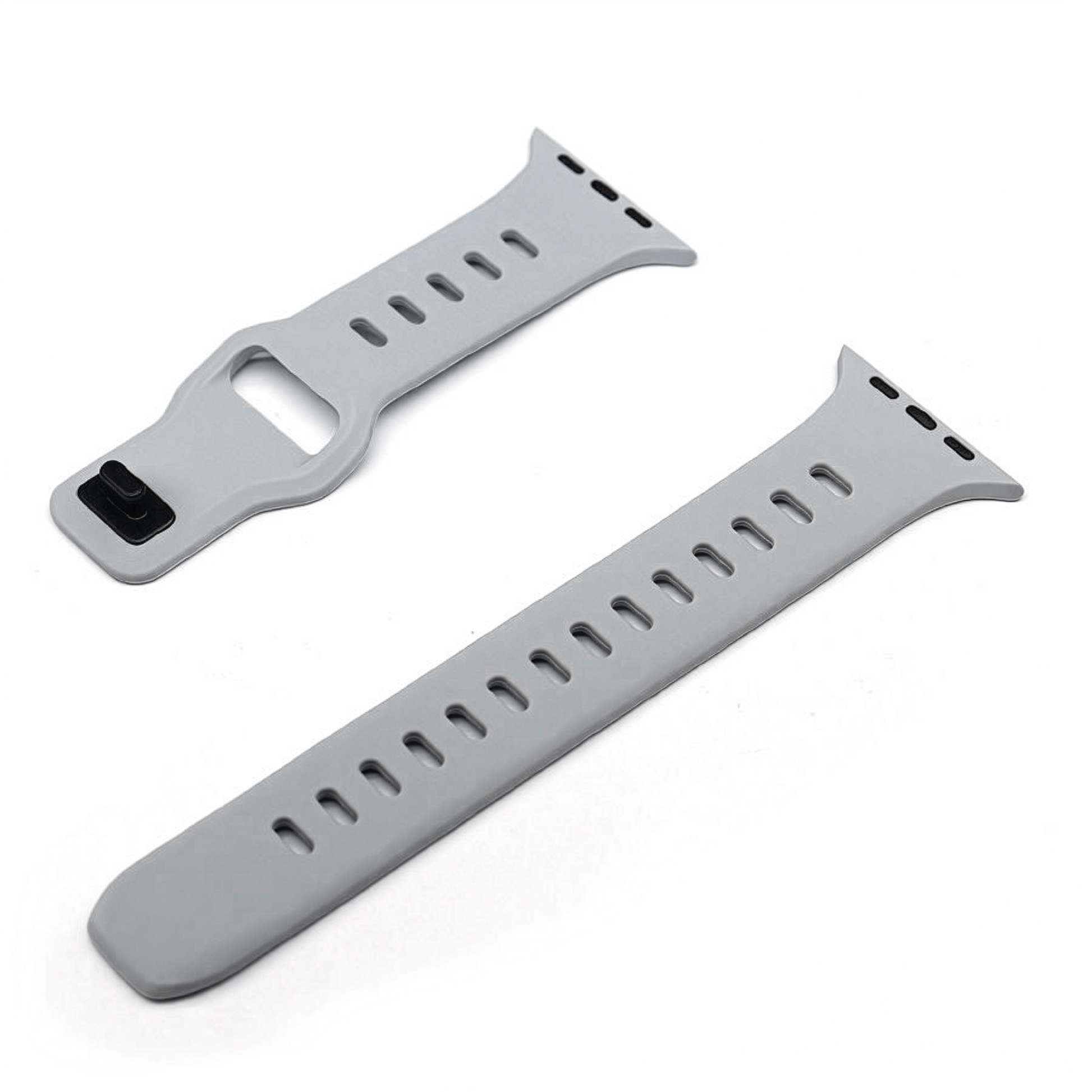Suitable for Apple watch strap iwatch9 square buckle solid color silicone strap Apple watch strap ultra2 – SW-04 party X party
