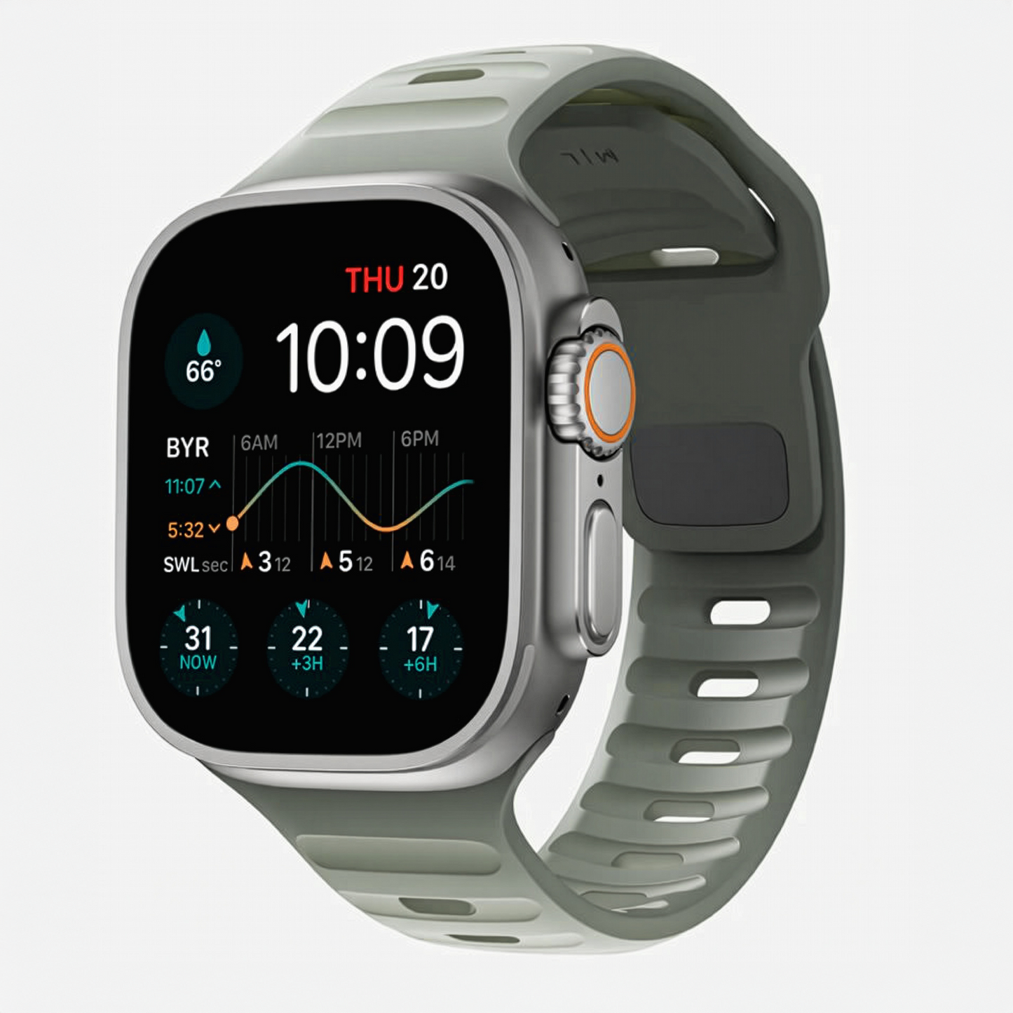 Suitable for Apple watch strap iwatch9 square buckle solid color silicone strap Apple watch strap ultra2 – SW-04 party X party