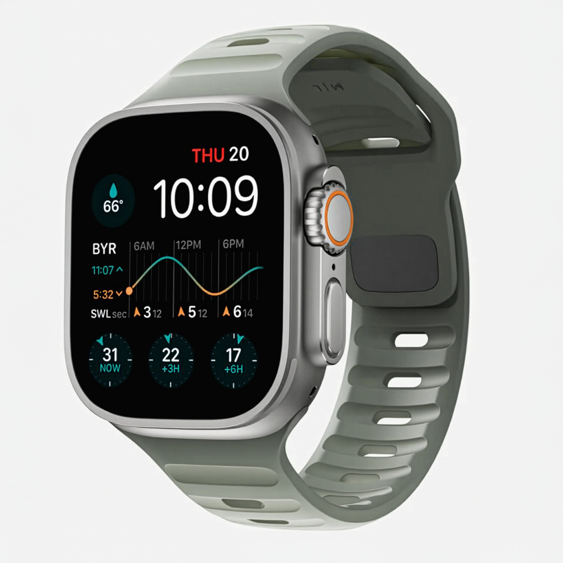 Suitable for Apple watch strap iwatch9 square buckle solid color silicone strap Apple watch strap ultra2 – SW-04 party X party