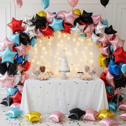 18″ Multicolor Star Balloons– B007