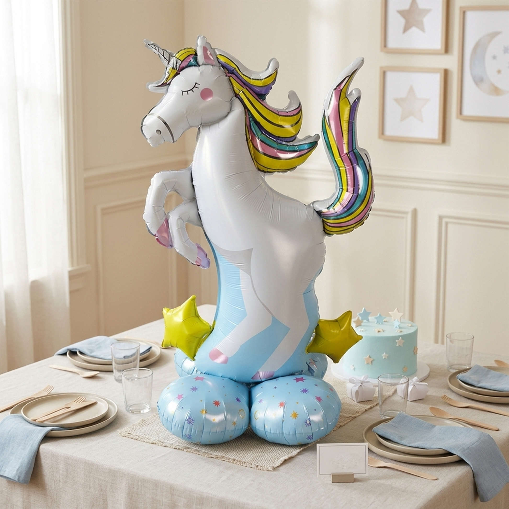 Standing Giant Unicorn Earth Ball – B072 party X party