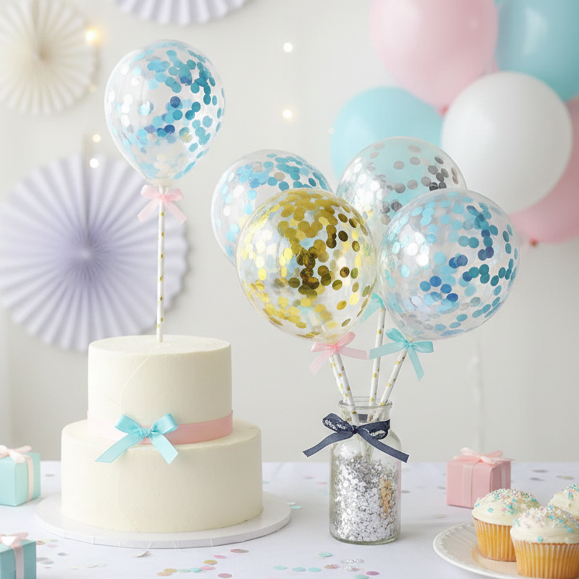 5-inch Sequin Balloon Round with Hand-Held Stick– B112 party X party