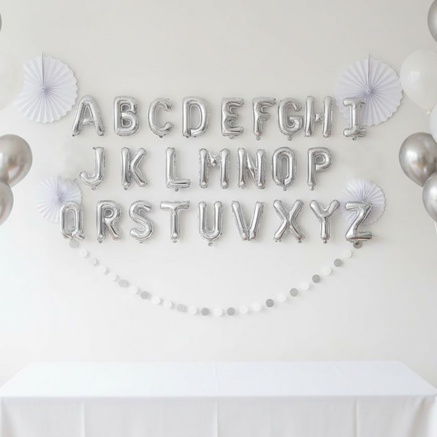 32" Silver Letter Balloons - Perfect for Celebrations and Events -- B119 party X party