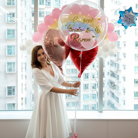 17″ Japanese Crystal & Foil Balloon Bundle – Custom-Printed – B134-12 (OS218617)