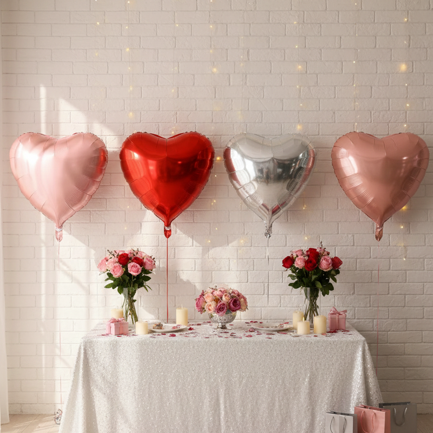 24″ Heart Balloons–4 Colors–B138 party X party