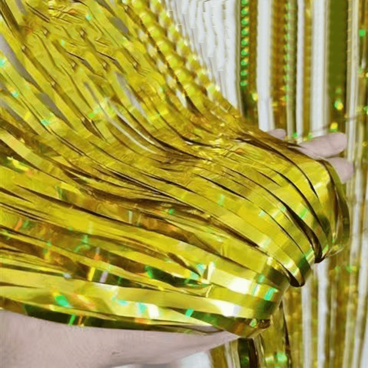 Gold Fringe Curtain Party Decoration – B151-G - party X party