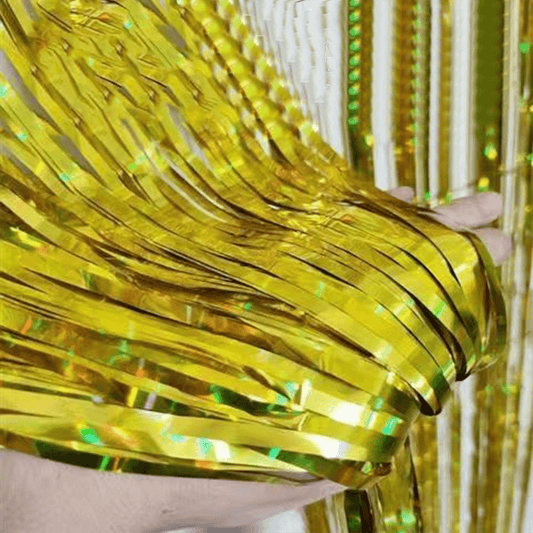 Gold Fringe Curtain Party Decoration – B151-G - party X party