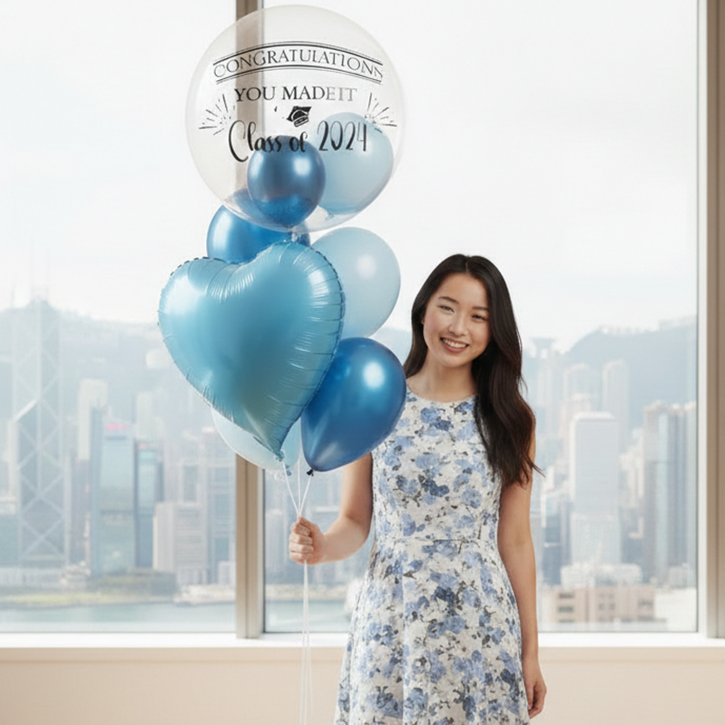 17″ Japanese Crystal & Aluminum Balloon Bundle – Custom-Printed – B160-10 party X party