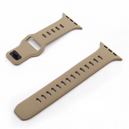 Suitable for Apple watch strap iwatch9 square buckle solid color silicone strap Apple watch strap ultra2 – SW-04 party X party