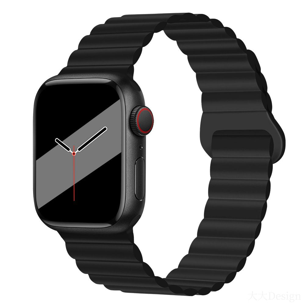 Applicable to Apple watch straps 1-10 generations Apple iwatch9S10 second generation two-color buckle silicone magnetic watch strap – SW-03 party X party
