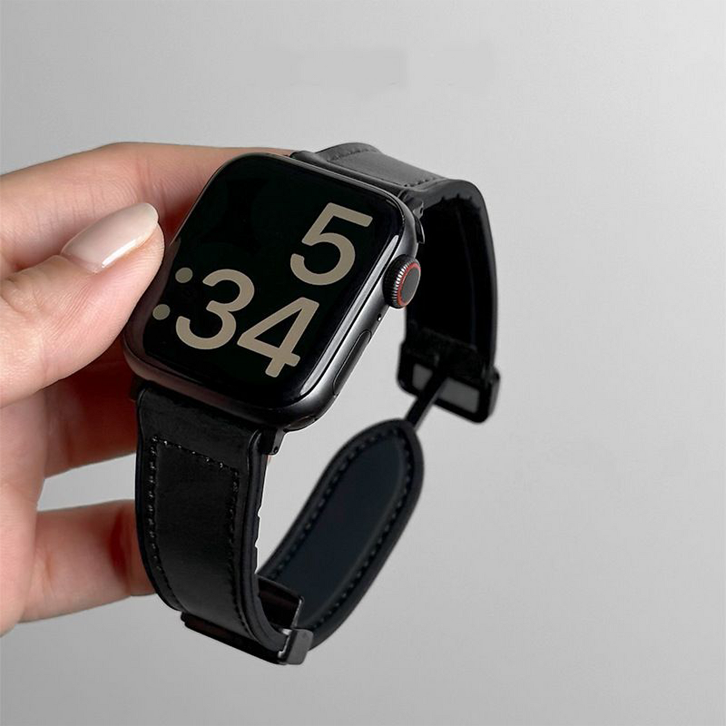 Apple Watch Crazy Horse Leather-Texture Magnetic Strap – For iWatch S10 SW-16 party X party