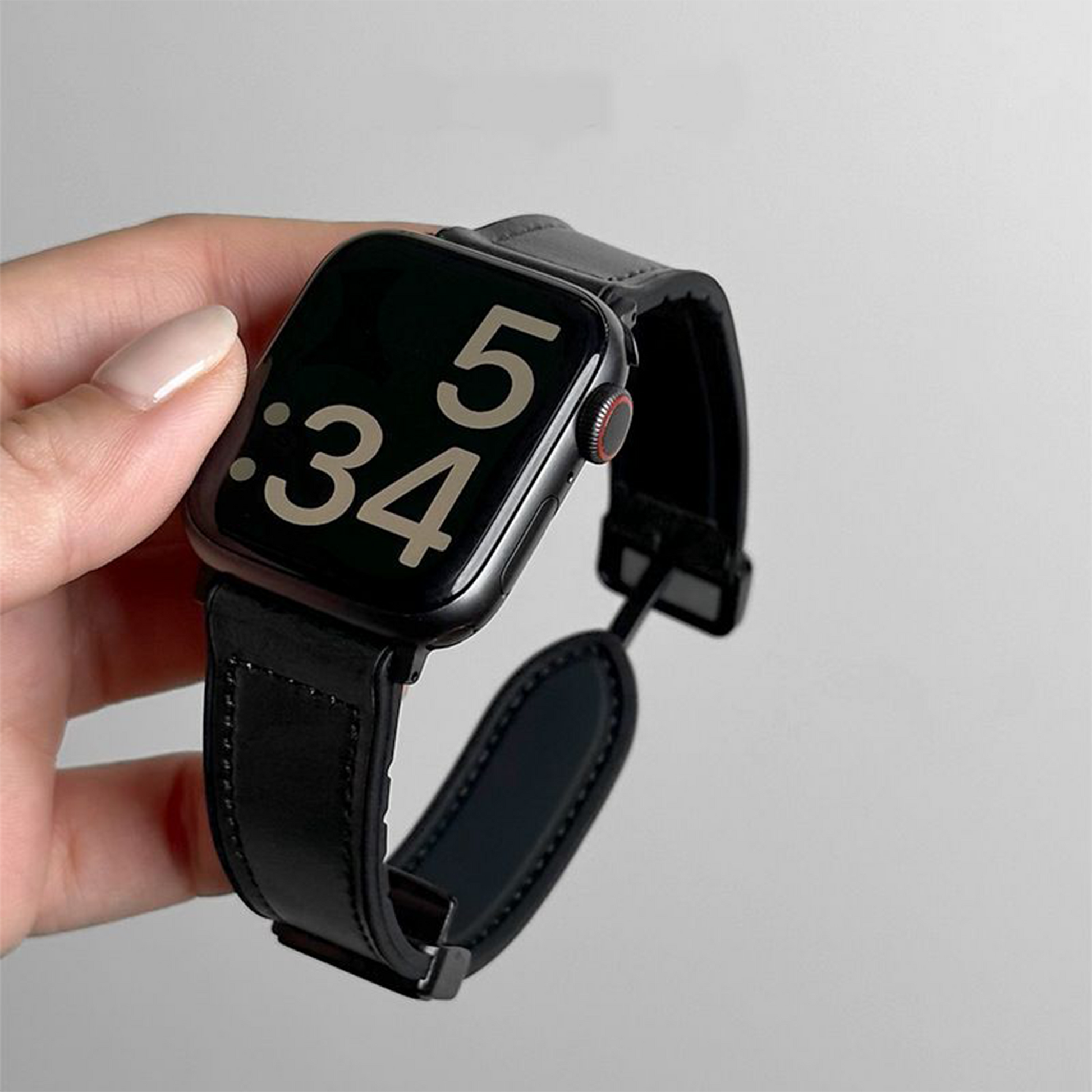Apple Watch Crazy Horse Leather-Texture Magnetic Strap – For iWatch S10 SW-16 party X party