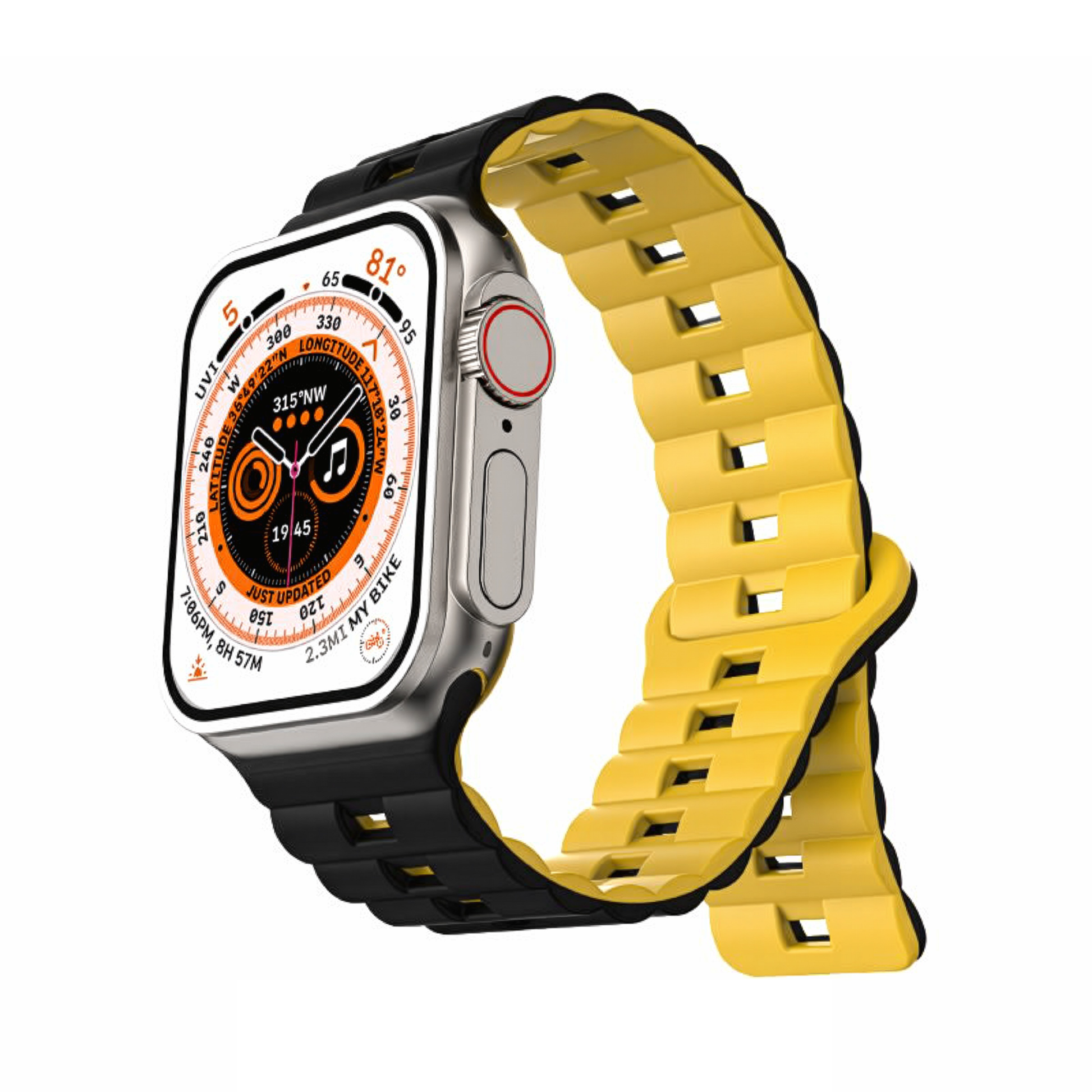 Applicable Apple watch strap Apple watch magnetic double color loop silicone iwatch 1-9 generationSE watch strap – SW-02 party X party