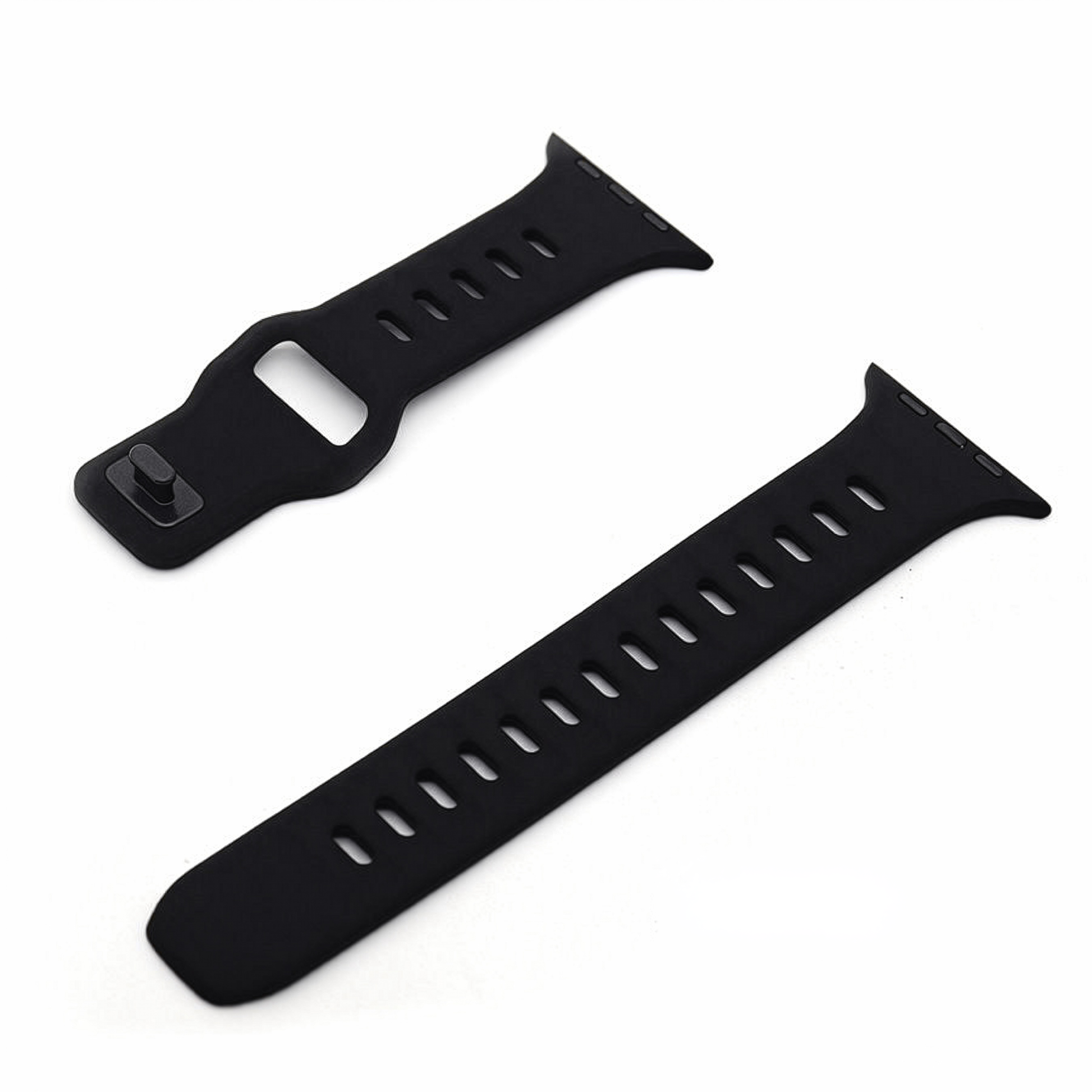 Suitable for Apple watch strap iwatch9 square buckle solid color silicone strap Apple watch strap ultra2 – SW-04 party X party