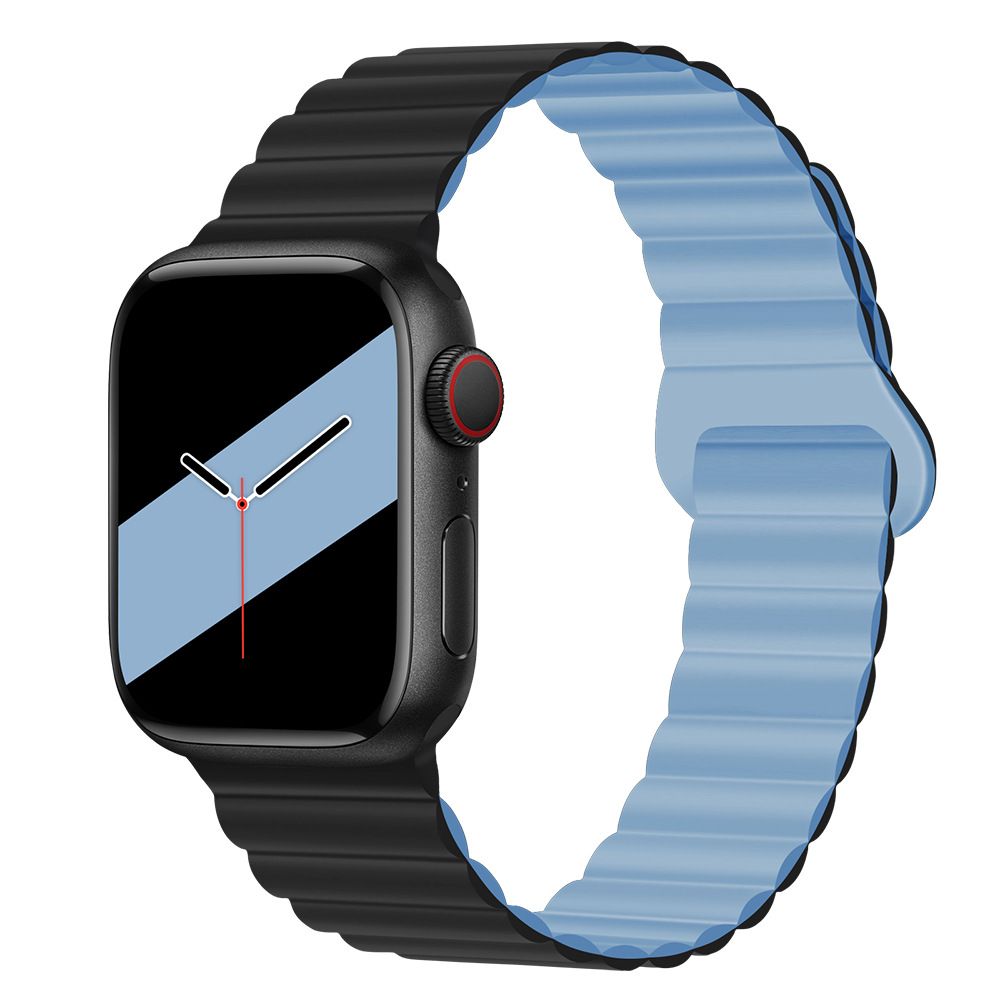 Applicable to Apple watch straps 1-10 generations Apple iwatch9S10 second generation two-color buckle silicone magnetic watch strap – SW-03 party X party