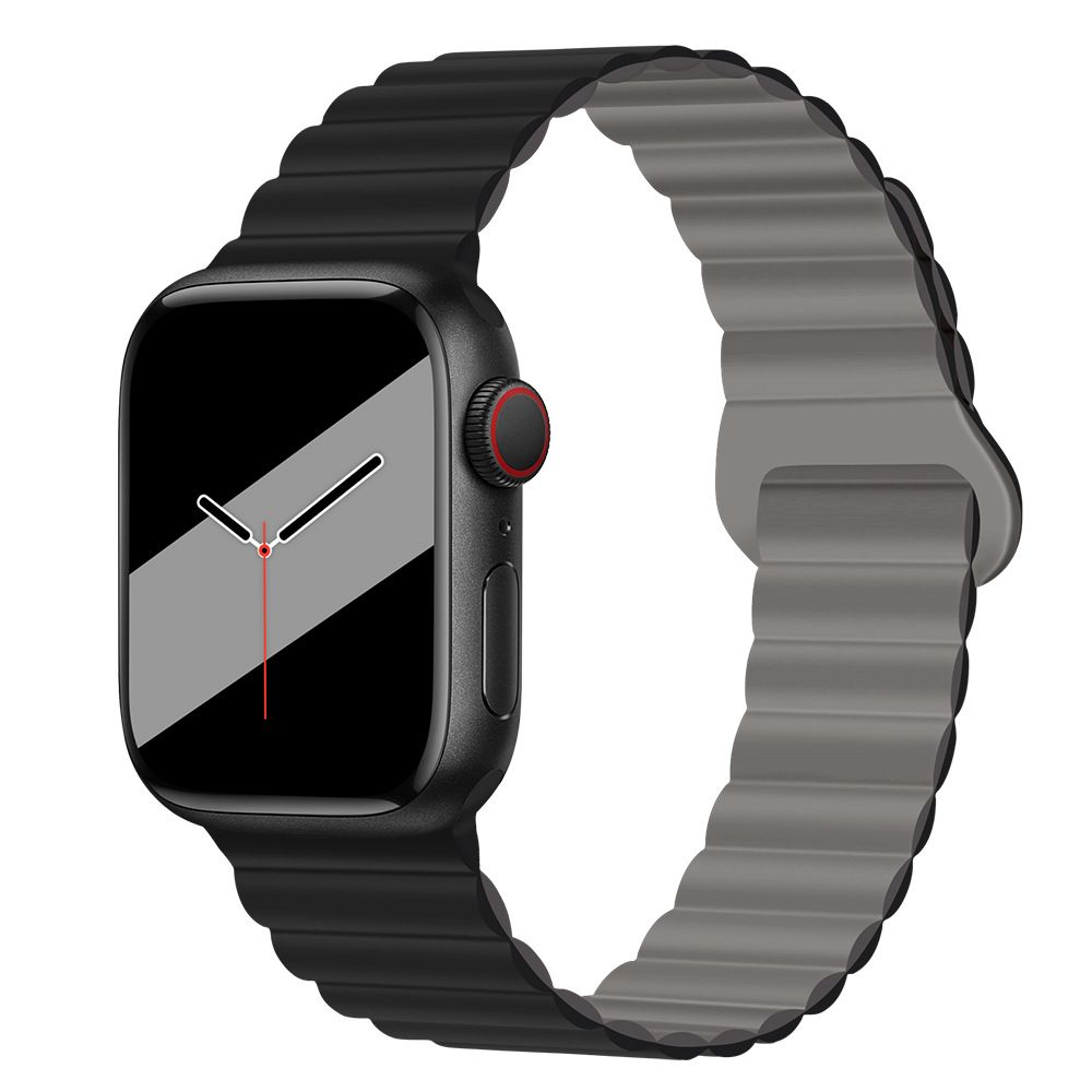 Applicable to Apple watch straps 1-10 generations Apple iwatch9S10 second generation two-color buckle silicone magnetic watch strap – SW-03 party X party