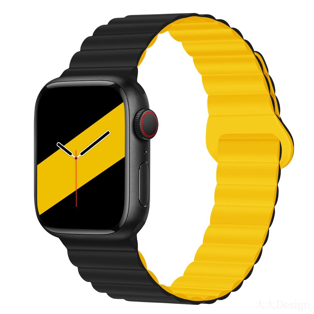 Applicable to Apple watch straps 1-10 generations Apple iwatch9S10 second generation two-color buckle silicone magnetic watch strap – SW-03 party X party