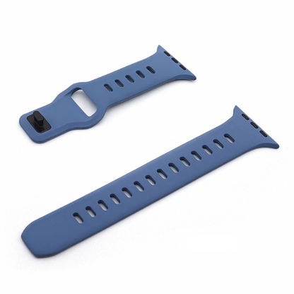 Suitable for Apple watch strap iwatch9 square buckle solid color silicone strap Apple watch strap ultra2 – SW-04 party X party