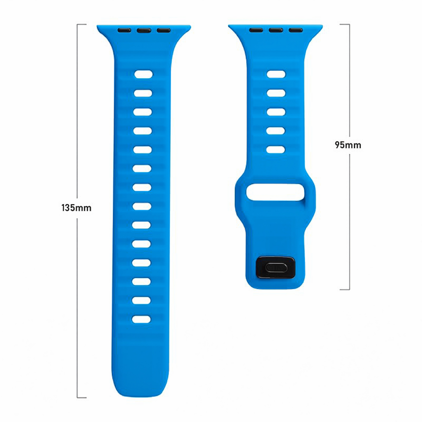 Suitable for Apple watch strap iwatch9 square buckle solid color silicone strap Apple watch strap ultra2 – SW-04 party X party