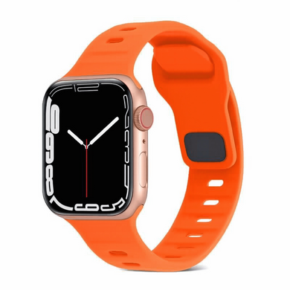 Suitable for Apple watch strap iwatch9 square buckle solid color silicone strap Apple watch strap ultra2 – SW-04 party X party