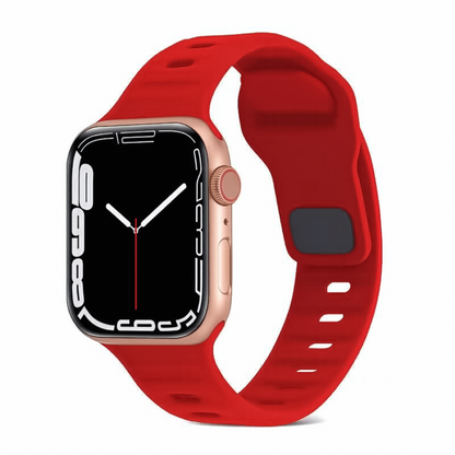 Suitable for Apple watch strap iwatch9 square buckle solid color silicone strap Apple watch strap ultra2 – SW-04 party X party