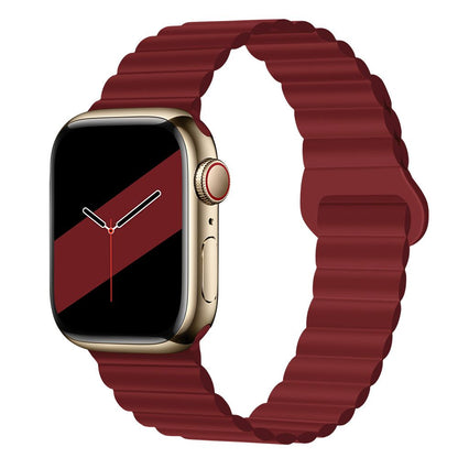 Applicable to Apple watch straps 1-10 generations Apple iwatch9S10 second generation two-color buckle silicone magnetic watch strap – SW-03 party X party