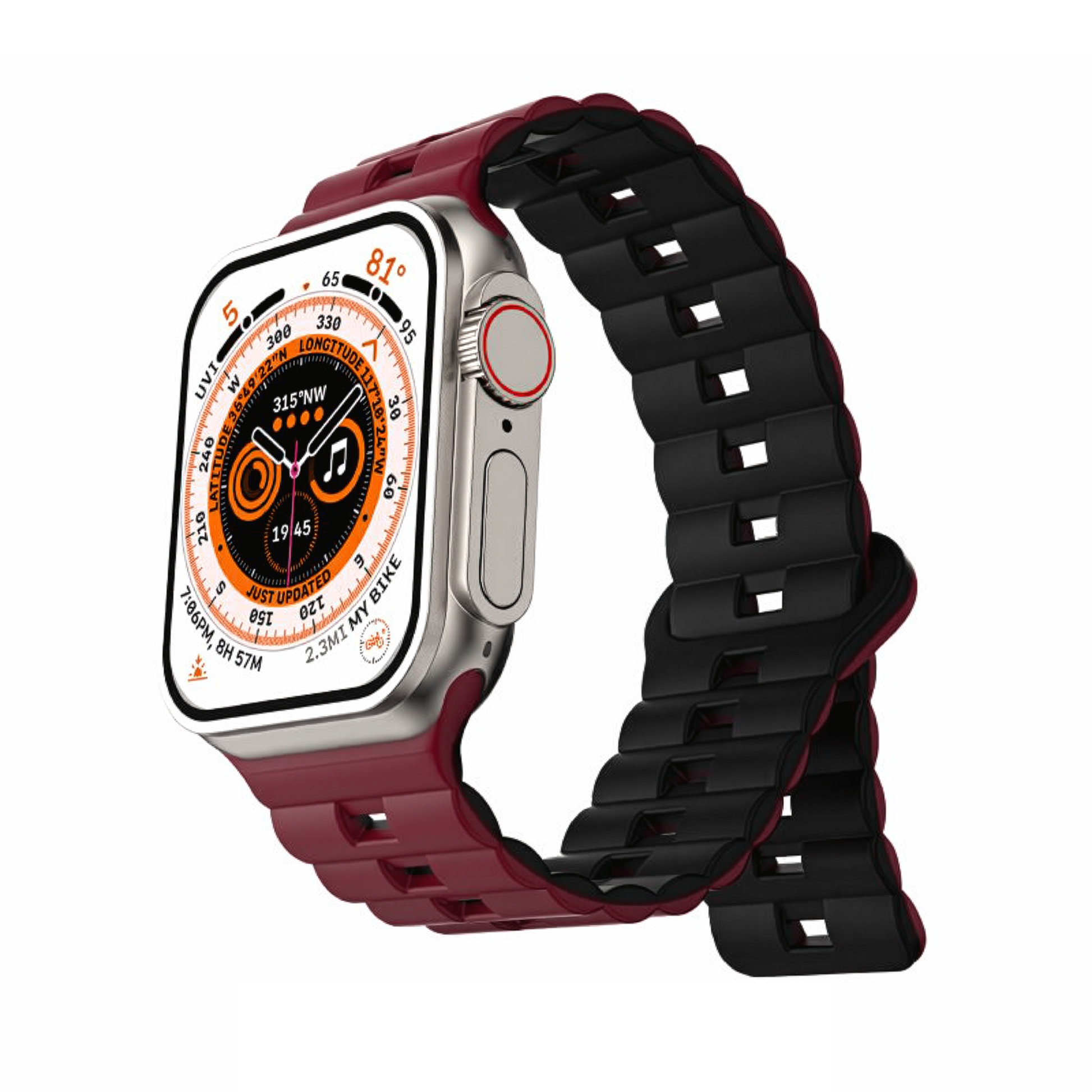 Applicable Apple watch strap Apple watch magnetic double color loop silicone iwatch 1-9 generationSE watch strap – SW-02 party X party