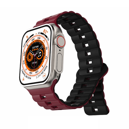 Applicable Apple watch strap Apple watch magnetic double color loop silicone iwatch 1-9 generationSE watch strap – SW-02 party X party