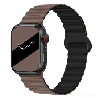 Applicable to Apple watch straps 1-10 generations Apple iwatch9S10 second generation two-color buckle silicone magnetic watch strap – SW-03 party X party