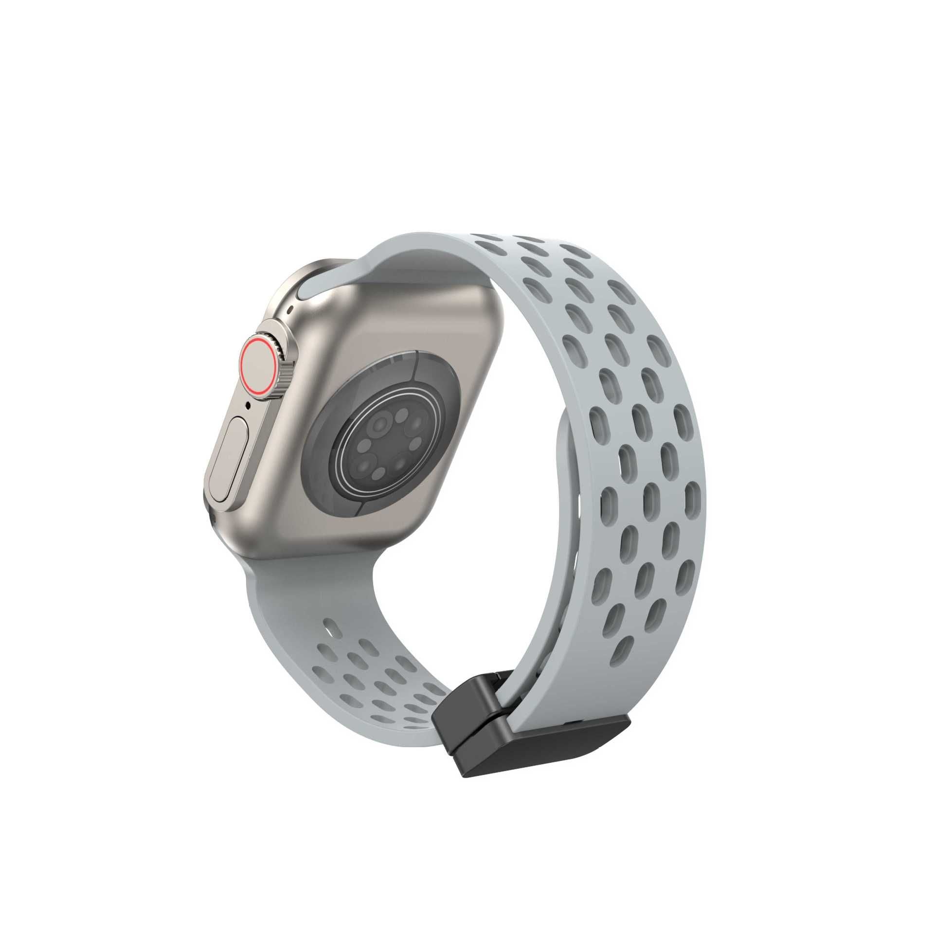 Suitable for Apple Watch Apple Watch S8 Universal Strap Hole Magnetic Silicone Apple Strap – SW-05 party X party