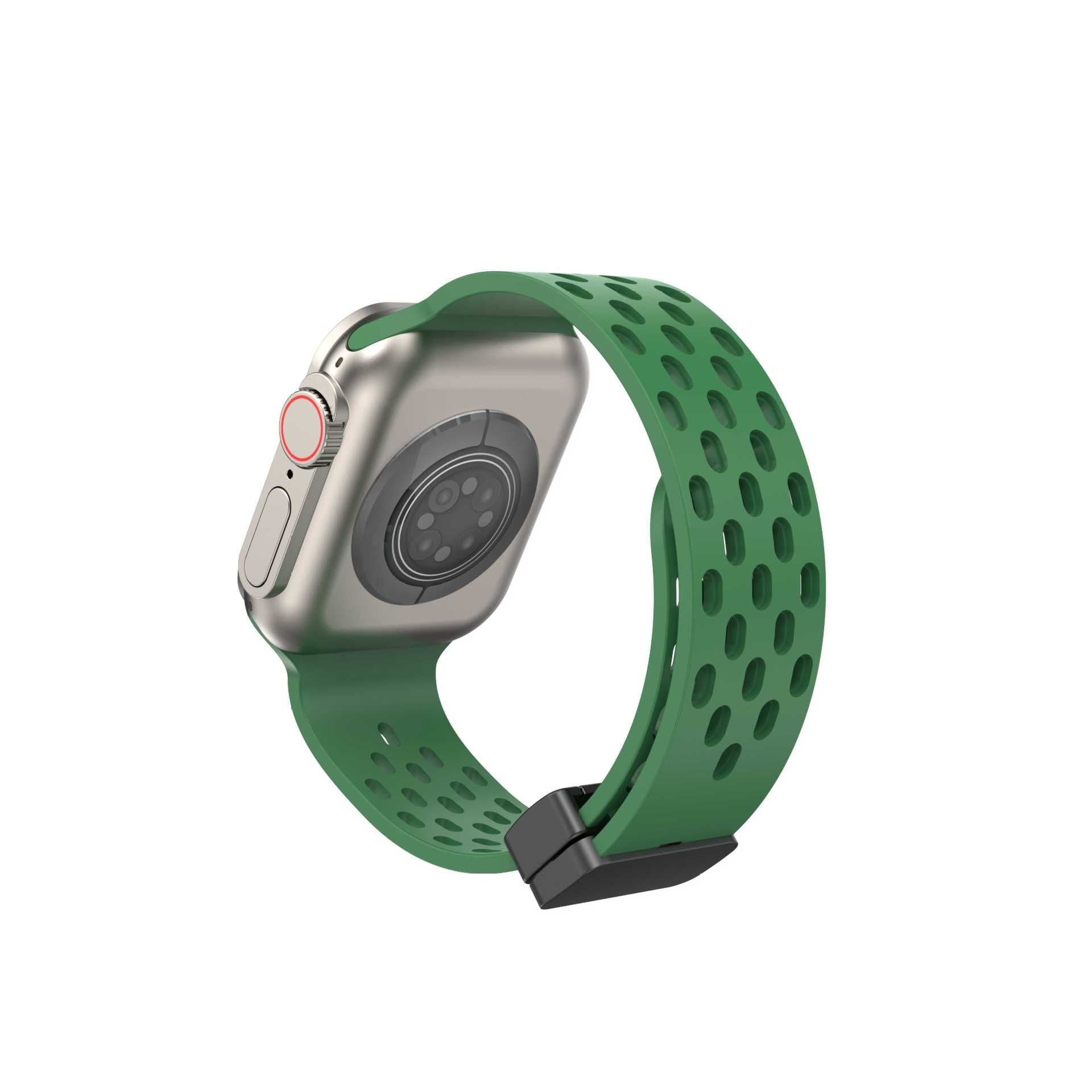 Suitable for Apple Watch Apple Watch S8 Universal Strap Hole Magnetic Silicone Apple Strap – SW-05 party X party