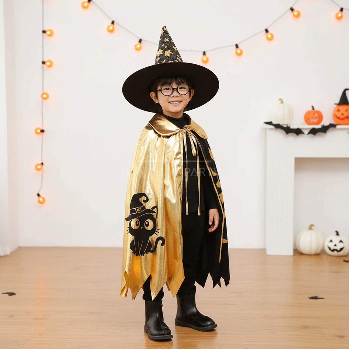 Magical Kids Halloween Costume Wizard Set with Cape Cloak for Boys and Girls