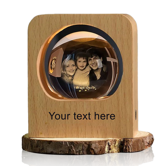 Photo DIY Private Custom Crystal Ball Night Light Ornament/Display, Wedding Anniversary Gift for Newlyweds