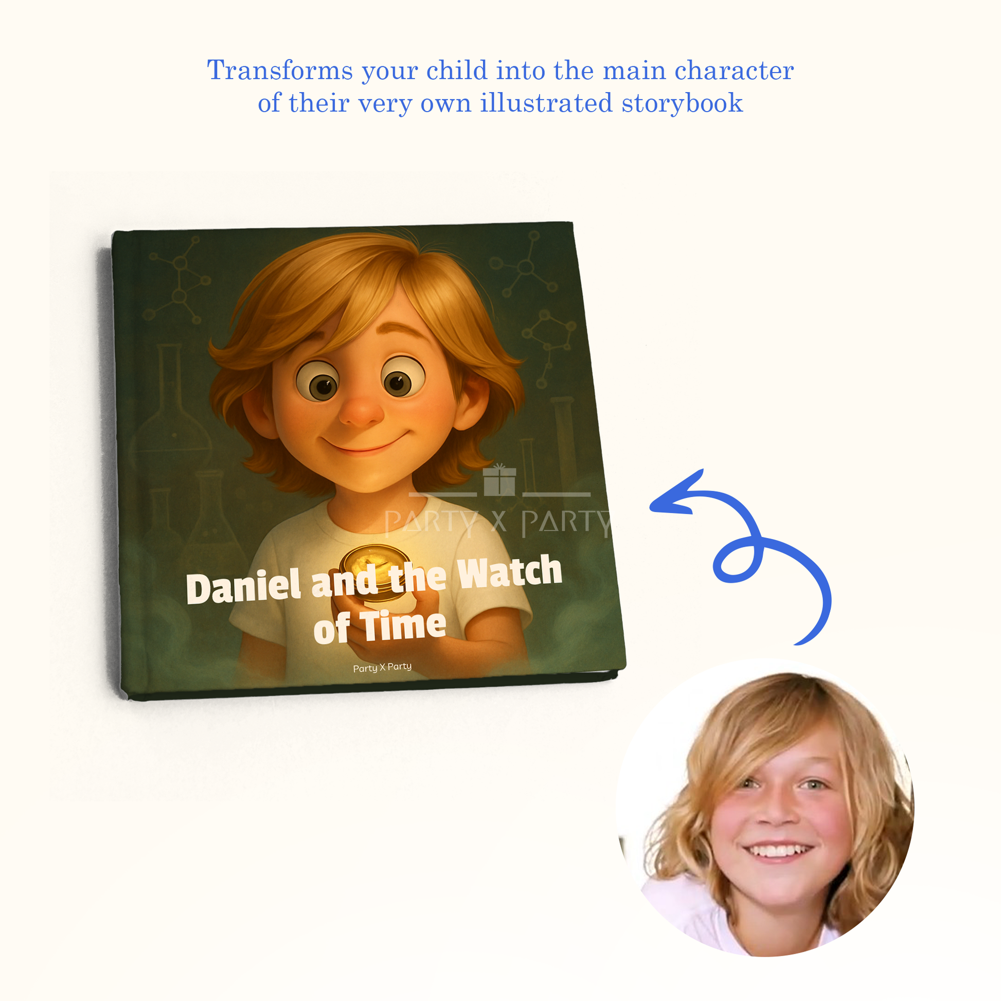 (Your Child's Name) and the Watch of Time - A Personalized Storybook party X party