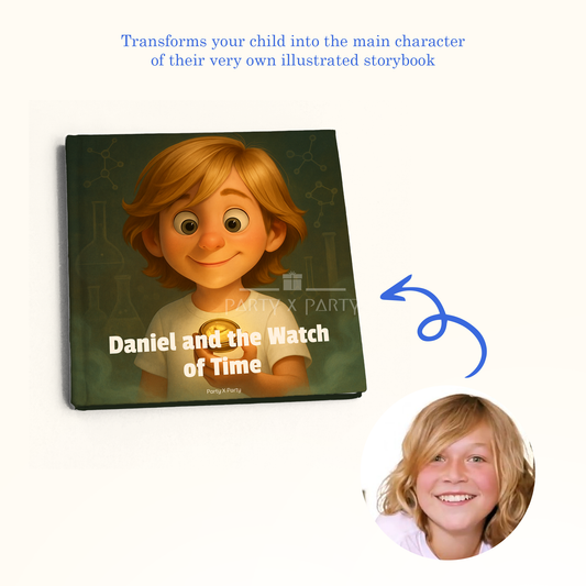 (Your Child's Name) and the Watch of Time - A Personalized Storybook party X party