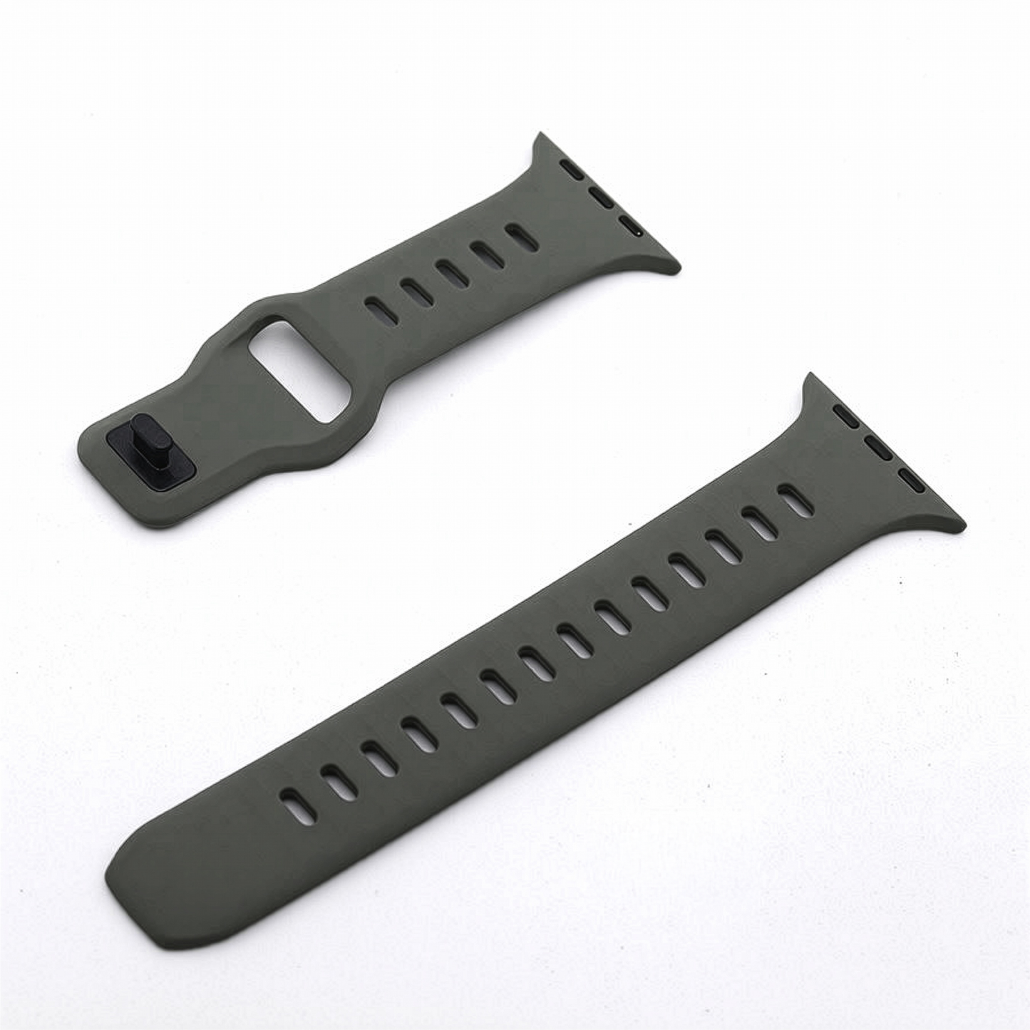 Suitable for Apple watch strap iwatch9 square buckle solid color silicone strap Apple watch strap ultra2 – SW-04 party X party