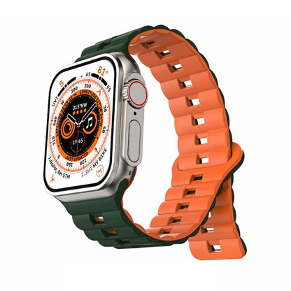 Applicable Apple watch strap Apple watch magnetic double color loop silicone iwatch 1-9 generationSE watch strap – SW-02 party X party