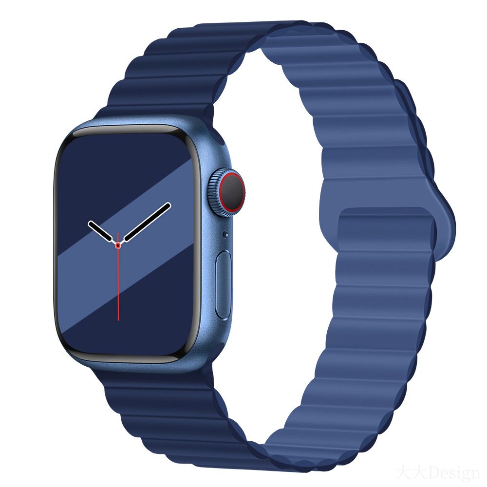Applicable to Apple watch straps 1-10 generations Apple iwatch9S10 second generation two-color buckle silicone magnetic watch strap – SW-03 party X party