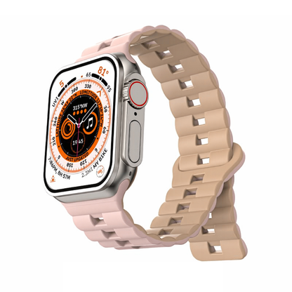 Applicable Apple watch strap Apple watch magnetic double color loop silicone iwatch 1-9 generationSE watch strap – SW-02 party X party