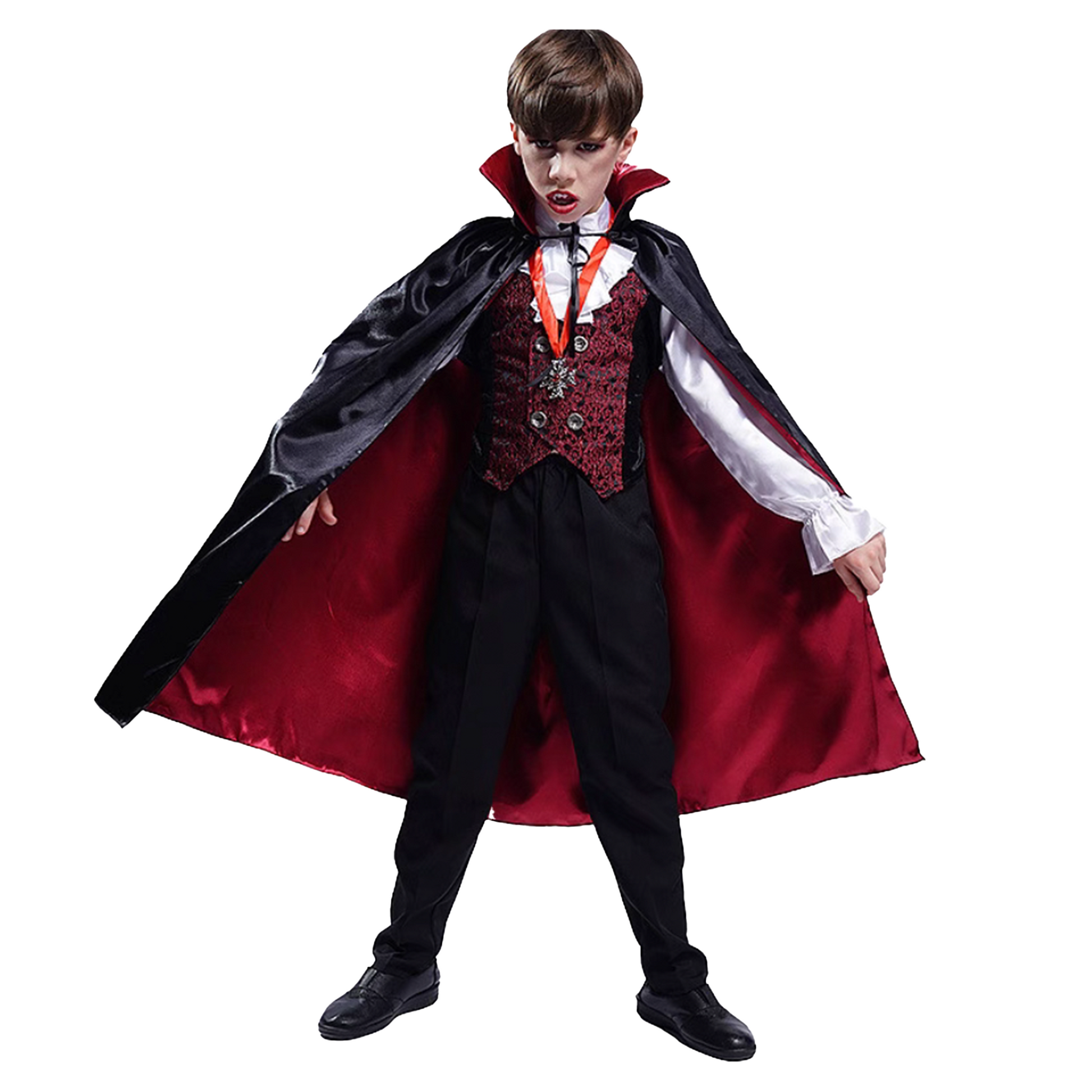 Kids Costume Cloak Vampire Cape Cosplay Outfit party X party