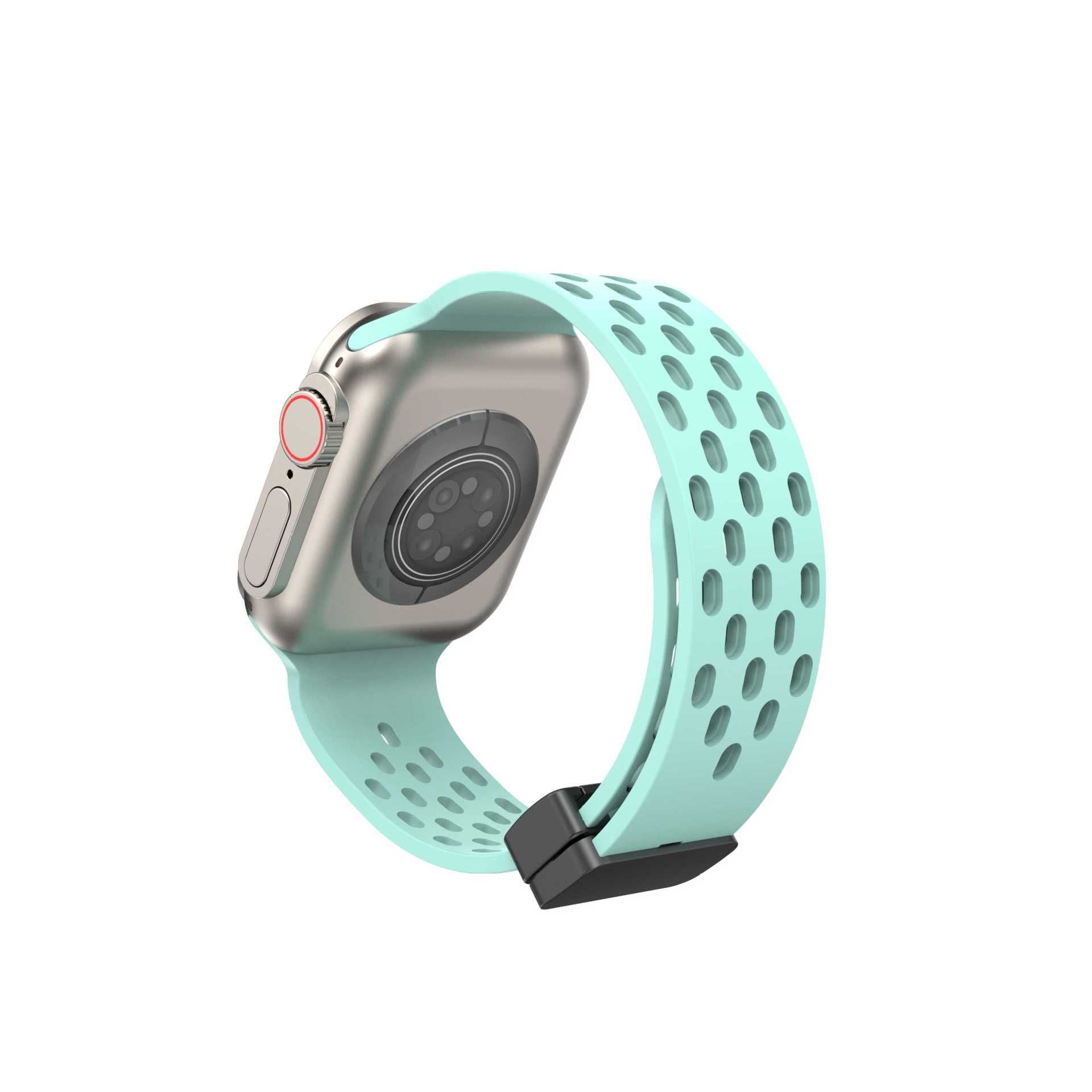 Suitable for Apple Watch Apple Watch S8 Universal Strap Hole Magnetic Silicone Apple Strap – SW-05 party X party