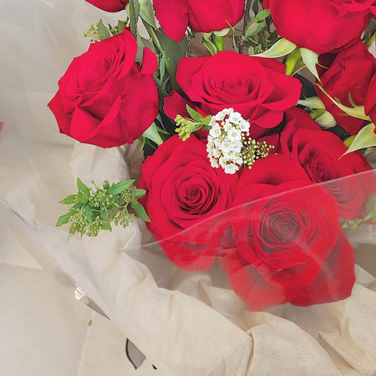 11 Red Roses Bouquet with Small Handball – F-522 - party X party