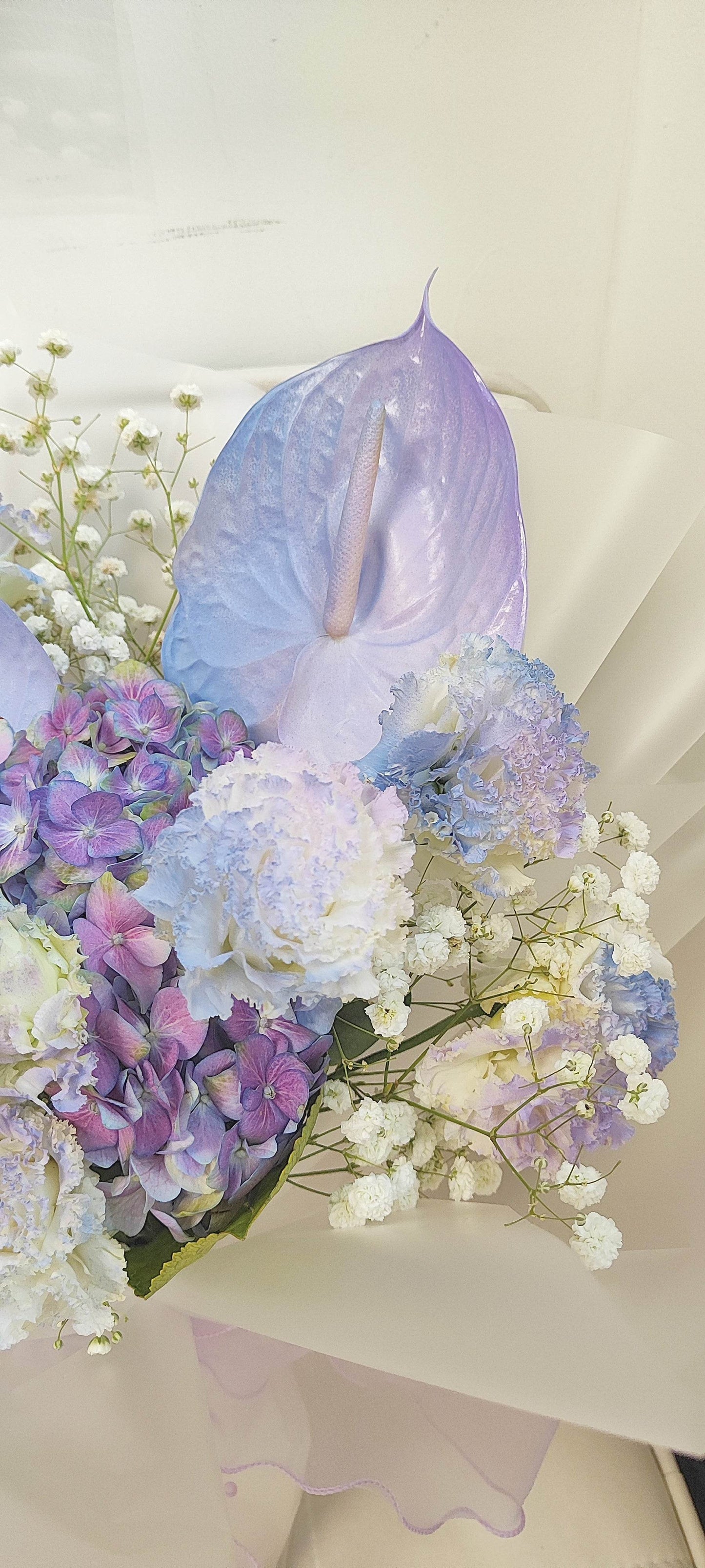 Purple Palm Purple Embroidery Wavy Platycodon Bouquet – --F-545