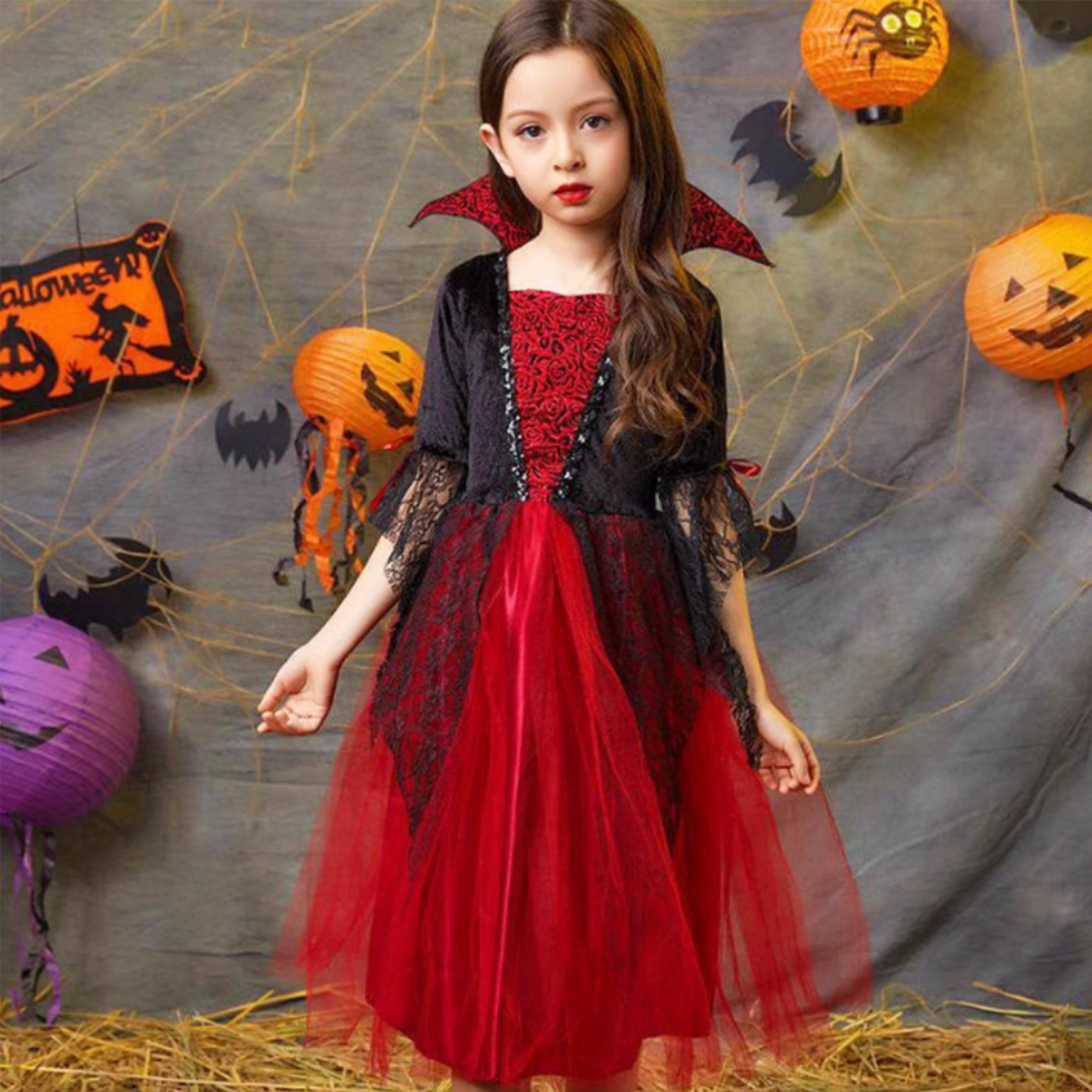 Halloween Cosplay Vampire Witch Kids Costume Performance Outfit party X party